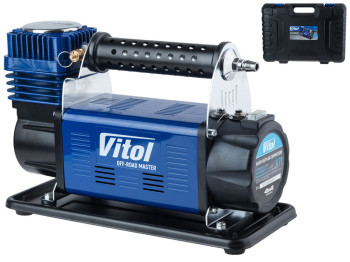 Компрессор Vitol К-71 OFF ROAD MASTER, 150psi, 50Amp, 160л, шланг 7,5м, клеммы