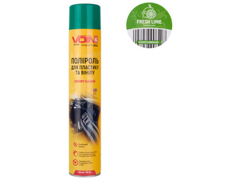 Полироль для пластика и винила Voin Fresh Lime, в аэр. упаковке, 750мл