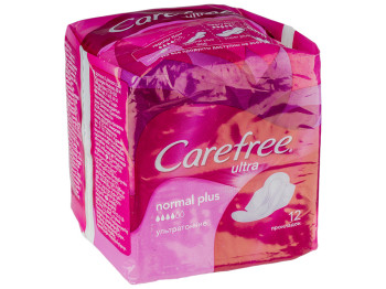 Прокладки для критических дней Carefree "Ultra normal plus" ультратонкие 12шт 4капли