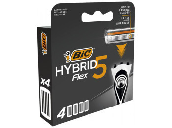 Кассеты сменные BIC Flex 5 Hybrid 5 лезвий (цена за набор 4шт)