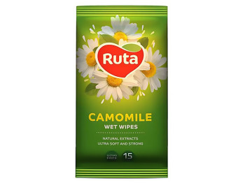 Вологі серветки "Ruta" Selecta Camomile 15шт з екстрактом ромашки
