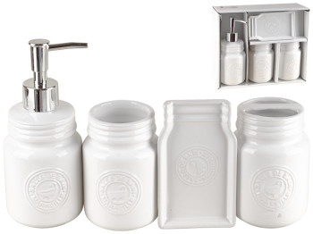 Набір аксесуарів для ванної кімнати керамічний (ціна за набір 4 предмети)