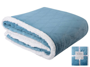 Одеяло флисовое Soho Plush hugs Silver blue, 200x220см, 6900068787438