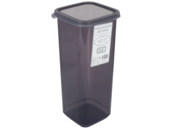 Контейнер пластиковый Violet House 0299 Transparent Black для сыпучих, 1,7л, 8690068596427