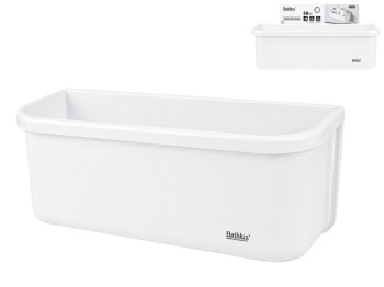 Полиця для ванної Bathlux, настінна, 29,2×9,8×10,5 см, біла
