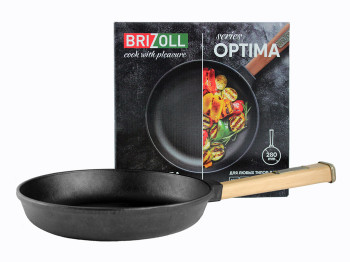 Сковорода чугунная Brizoll "Optima" съемная ручка D28см 58мм O2840-P