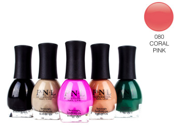Лак для ногтей P.N.L №080 CORAL PINK 15мл