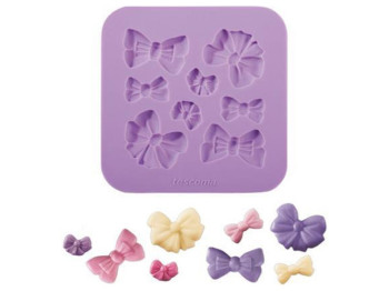 Форма силиконовая DELICIA DECO бантики, на 8 порций, 13х13см 50095