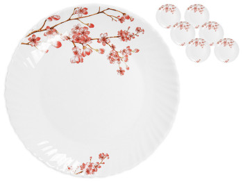 Тарелка Maestro Розовые цветы 21,25см (цена за набор 6шт)