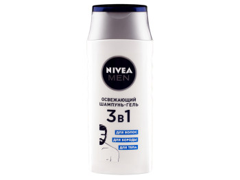 Шампунь-гель 3в1 Nivea men освіжаючий для чоловіків 250мл
