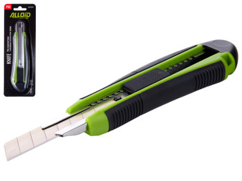 Нож пластик/резина Alloid Pro, с выдвижным сегментным лезвием SK5, 18мм