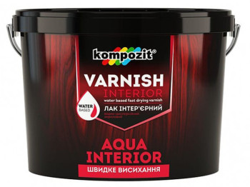 Лак інтер'єрний Kompozit Aqua Interior 0,75л глянцевий (Композит Аква Интериор)