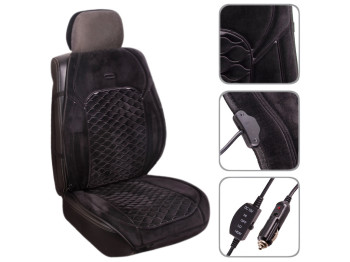 Накидка на сидіння H 2021V BK, з підігрівом та перемикач