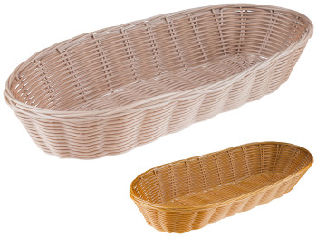 Кошик для хліба і фруктів овальний 36,5х18х7см (кольори асорті)