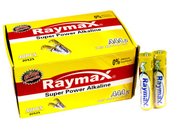 Батарейка алкалиновая Raymax "Super Power Alkaline" 1,5V, AAA, LR03 (цена за спайку 2шт)