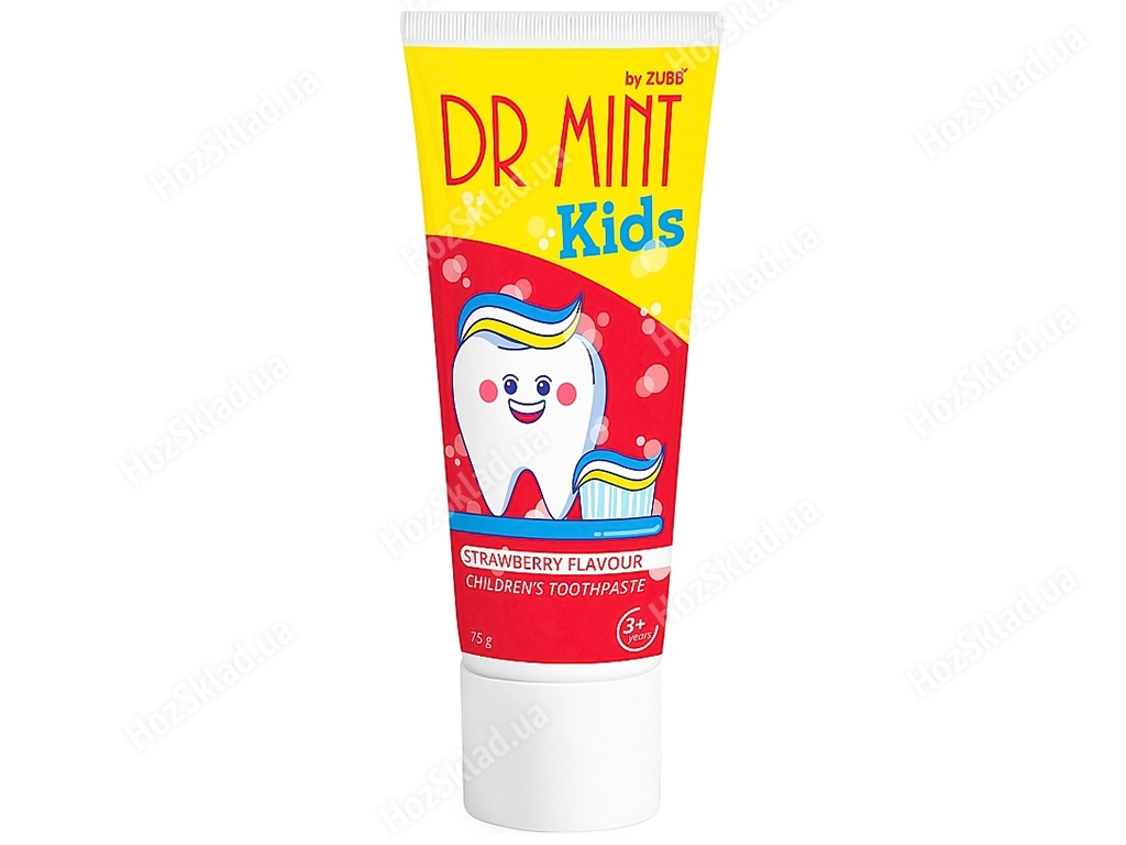 Зубная паста Детская Dr. Mint by Zubb, Kids Strawberry flavour, 75г
