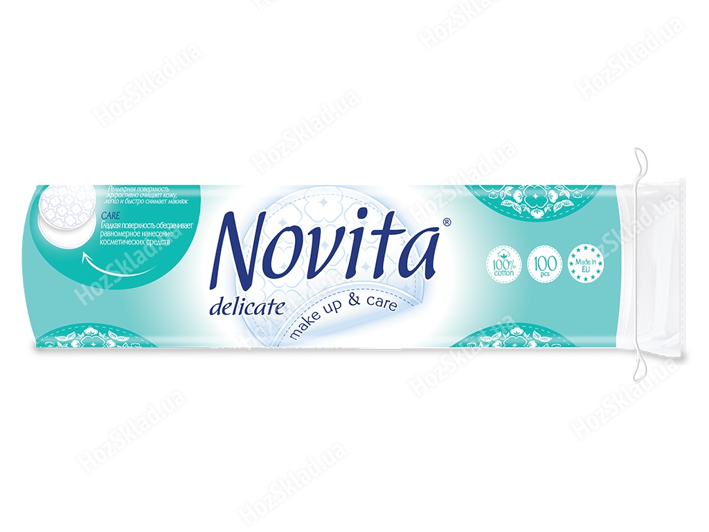 Ватные диски Novita delicate косметические 100шт