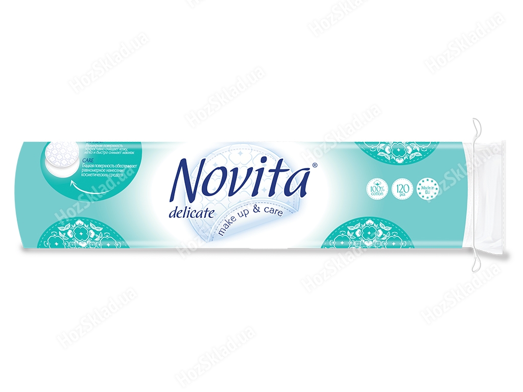 Ватные диски Novita delicate косметические 120шт