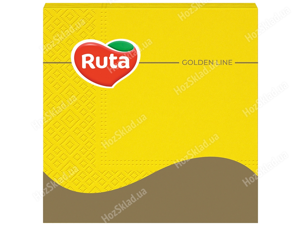 Серветки Ruta 33х33см, 20шт, 3х шарові, жовті