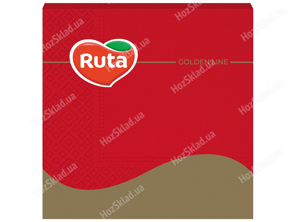 Серветки Ruta 33х33см, 20шт, 3х шарові, червоні