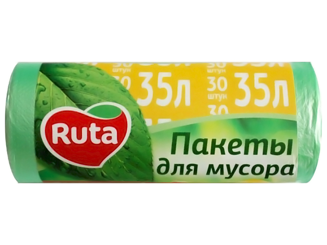 Пакеты для мусора Ruta, 35л, 30шт