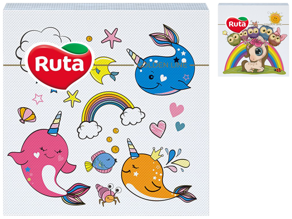 Серветки Ruta Казка 33х33см, 20шт, 2х шарові, з друком