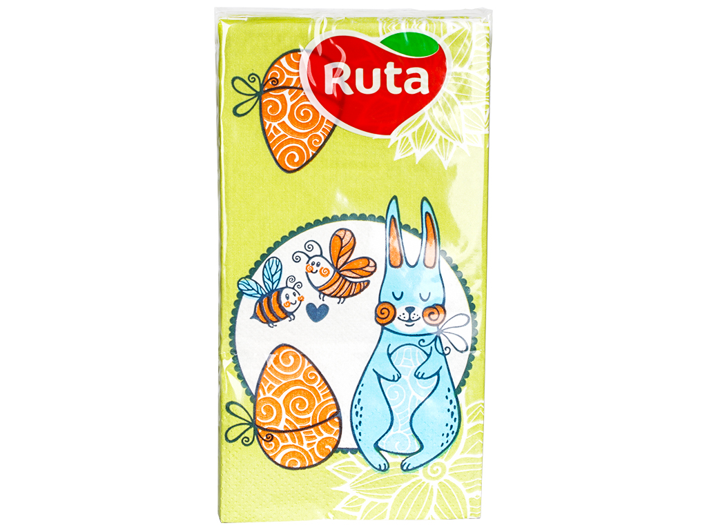Серветки Ruta ART Кролик 1/8, 33х33см, 3шари, 10шт 48316