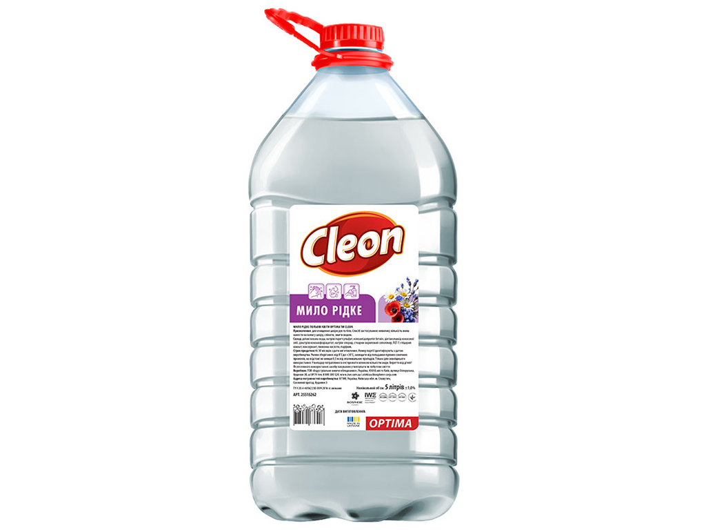 Мыло жидкое Cleon Optima Полевой цветок, 5л