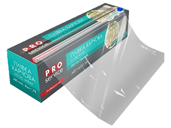 Плівка харчова Pro Service PVC 300м х 30см, 8мкм, у відрізній коробці