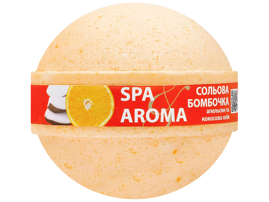 Сольова бомбочка для ванн Bioton Spa&Aroma Апельсин та кокос, 75г