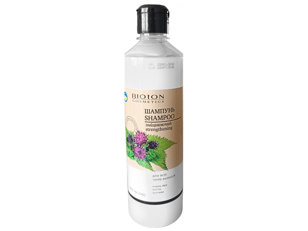 Шампунь зміцнюючий Bioton Cosmetics, для всіх типів волосся, 500мл