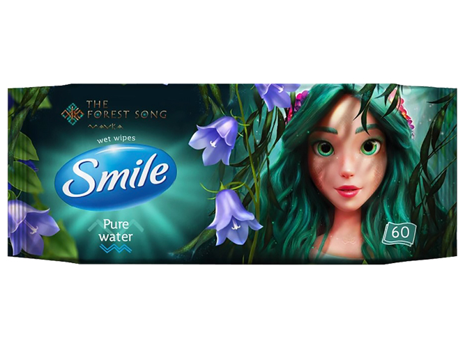 Серветки вологі дитячі Smile Mavka, з вітамінами та пантенолом, 60шт