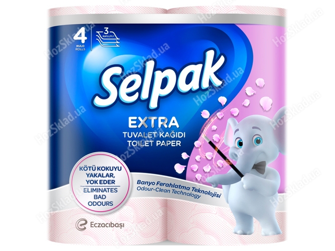 Бумага туалетная Selpak Perfumed цветная ароматизированная (цена за упаковку 4шт)