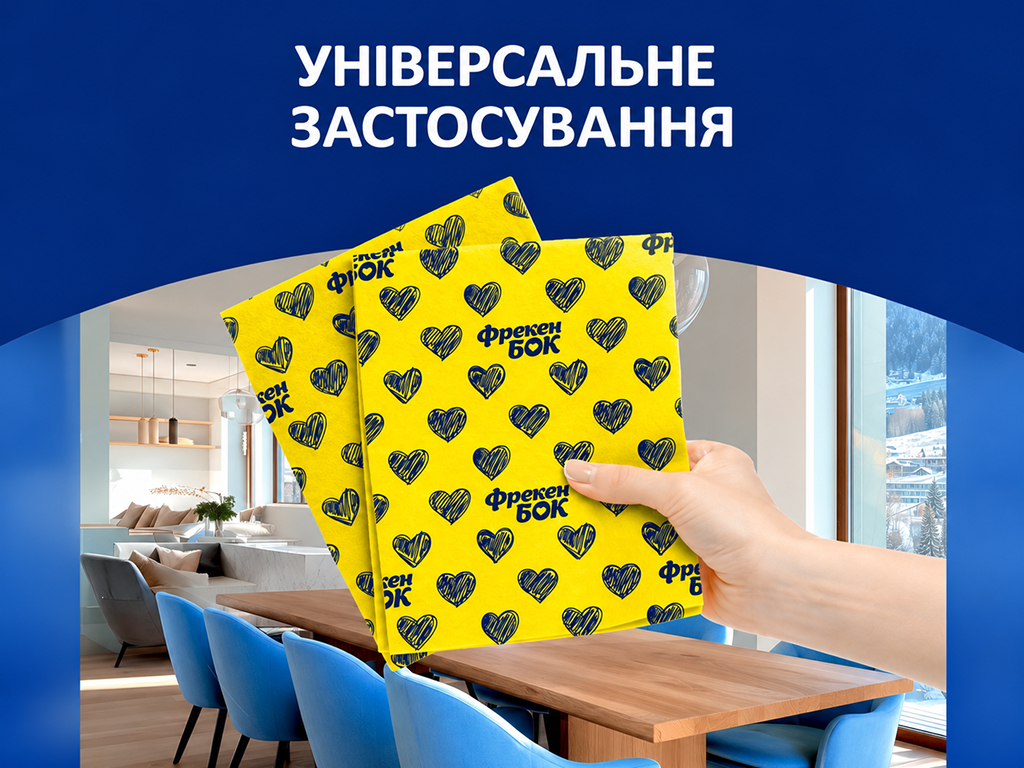 Серветки універсальні Фрекен Бок Фламенко, віскоза, 32×38 см, 5 шт
