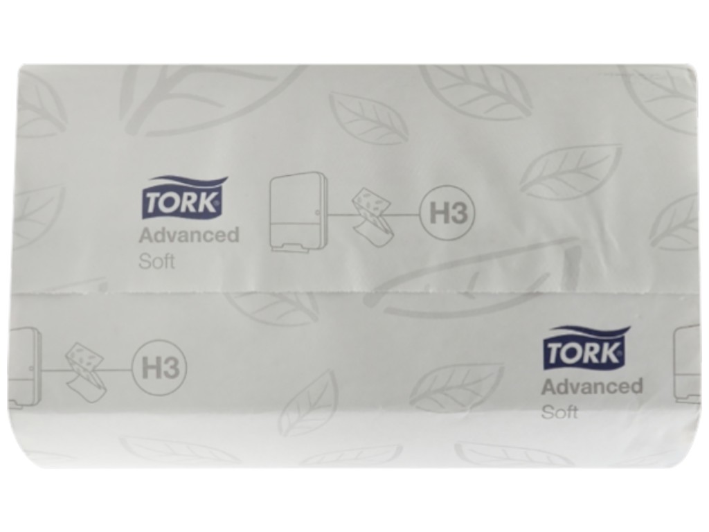 Полотенце бумажное Tork Advanced Singlefold, 2 слоя, 250шт, белое, Н3