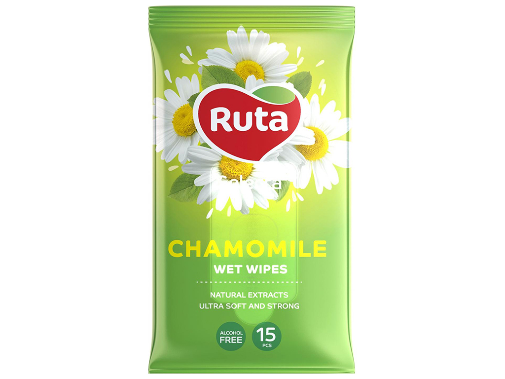 Влажные салфетки Ruta Selecta Chamomile, 15шт