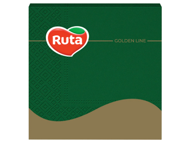 Салфетки сервировочные Ruta, 33х33см, 3-х слойные, темно-зеленые (цена за упаковку 20шт)