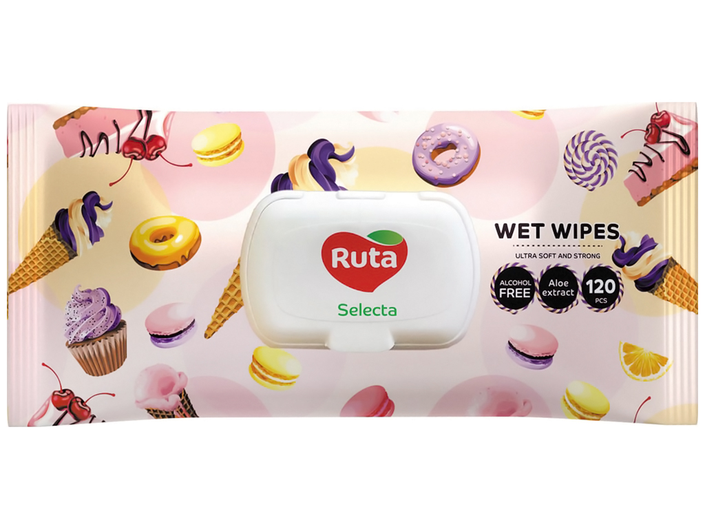 Влажные салфетки Ruta Selecta, 120шт