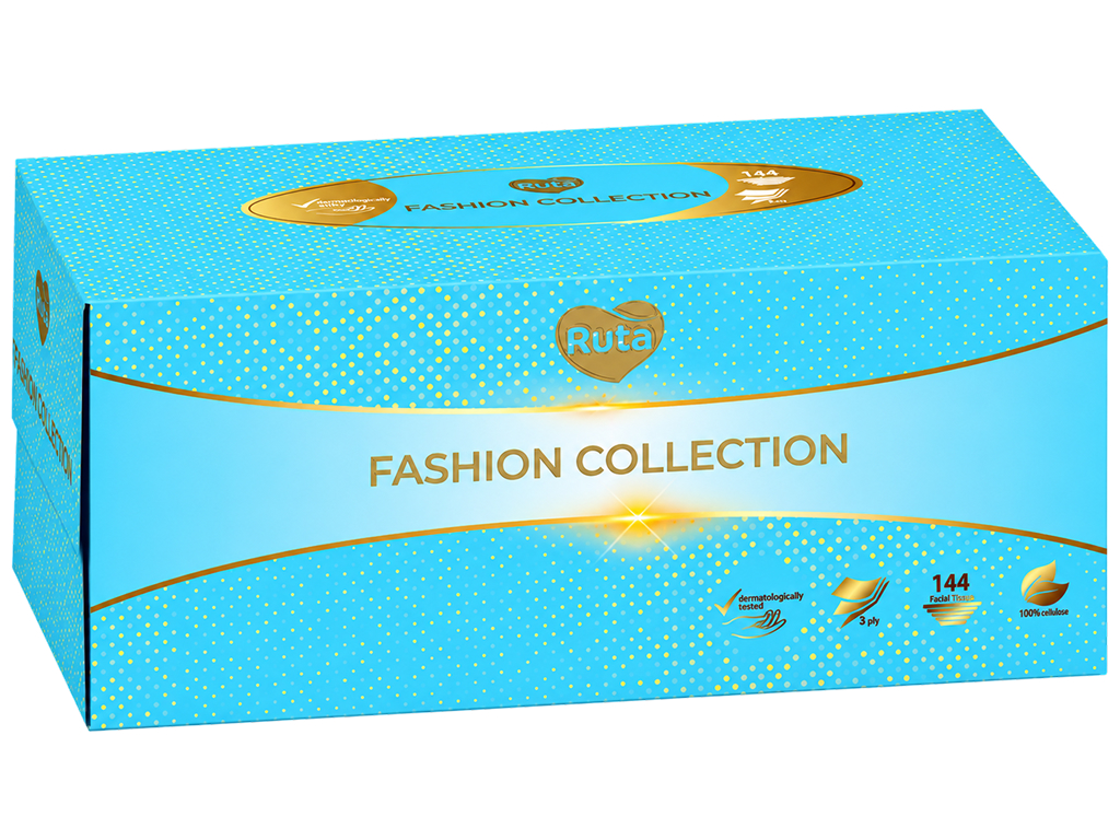 Салфетки косметические Ruta Fashion Collection, 3-слойные, 144шт