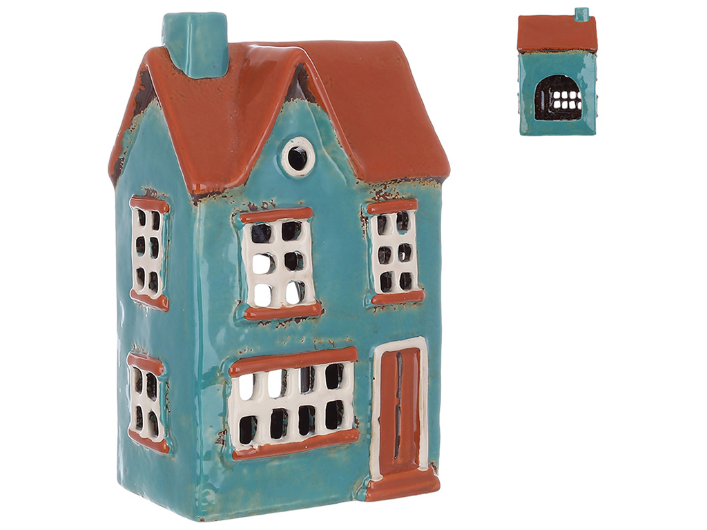 Подсвечник керамический в форме Дома, 11,5х7,5х18,5см