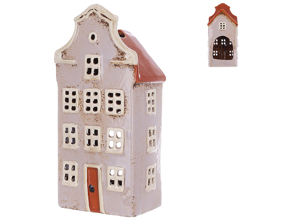 Подсвечник керамический в форме Дома, 9х6,5х19см