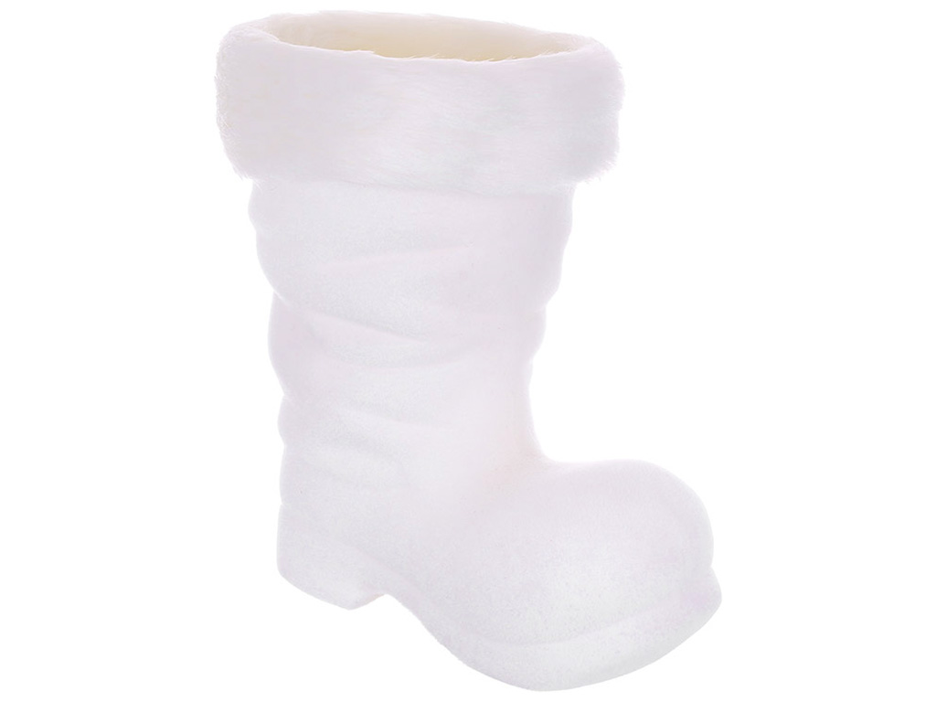 Декоративное кашпо Сапожок, 25см, цвет – белый