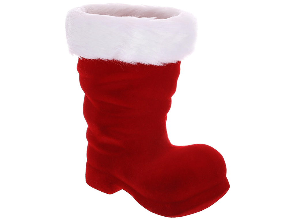 Декоративное кашпо Сапожок, 25см, цвет – красный