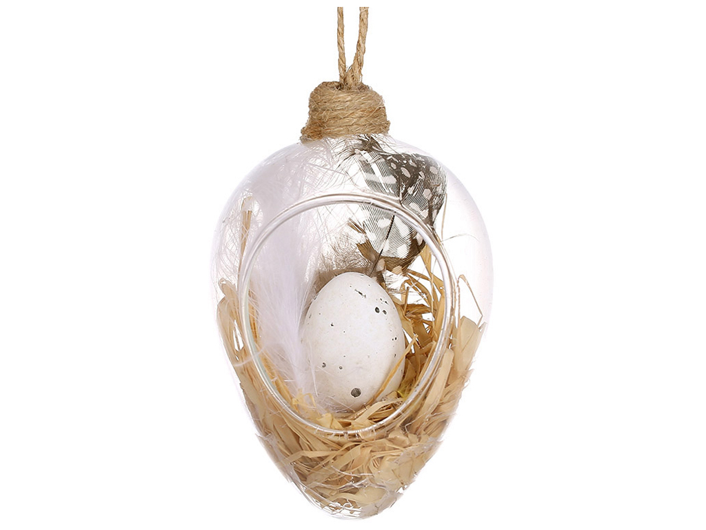 Декоративна підвіска Яйце з декором, 6,6×10,6см