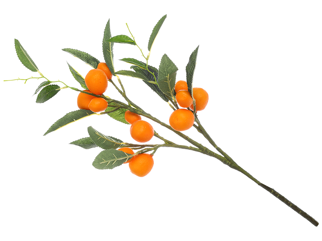 Декоративная ветка с плодами Апельсина, 57см