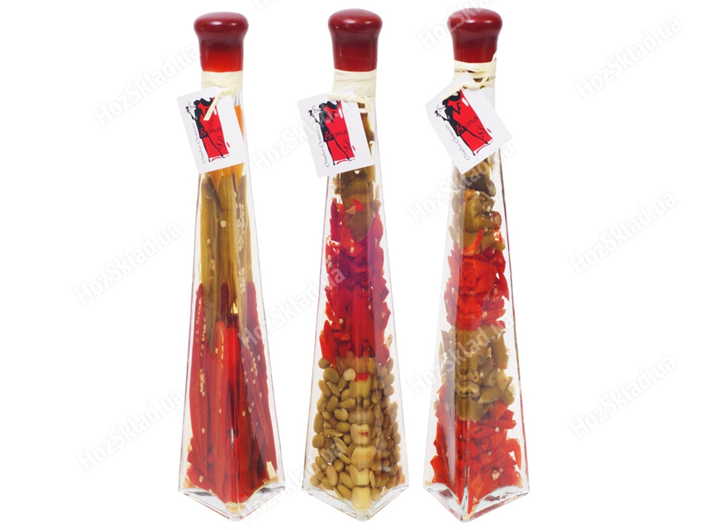 Декоративна пляшка з овочами, 32,3см, колір асорті