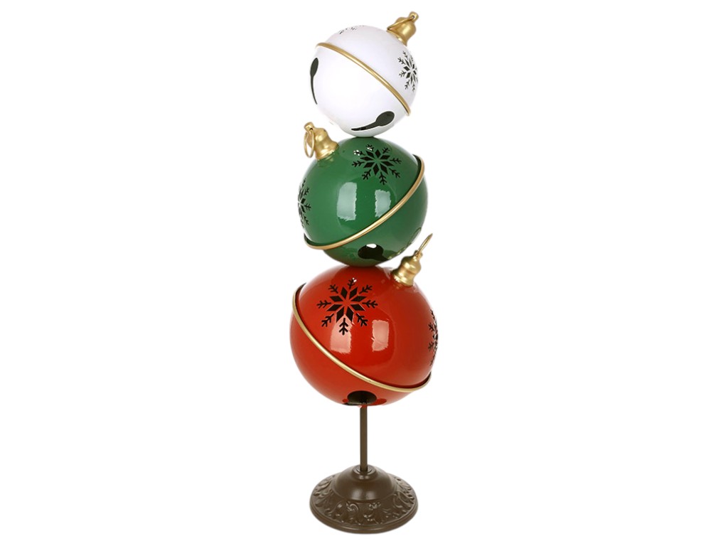 Декор на подставке Шары Christmas bell, металл, 28×25×83см