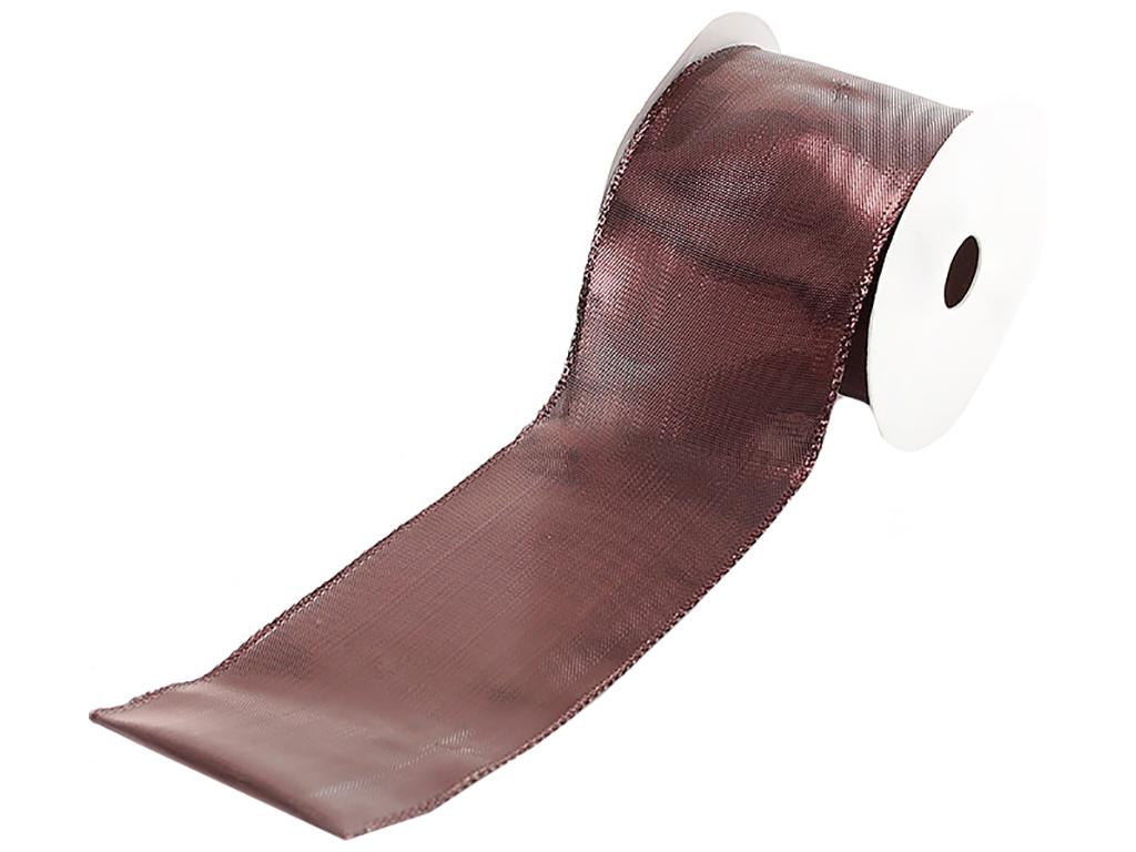 Лента декоративная, цвет - коричневый