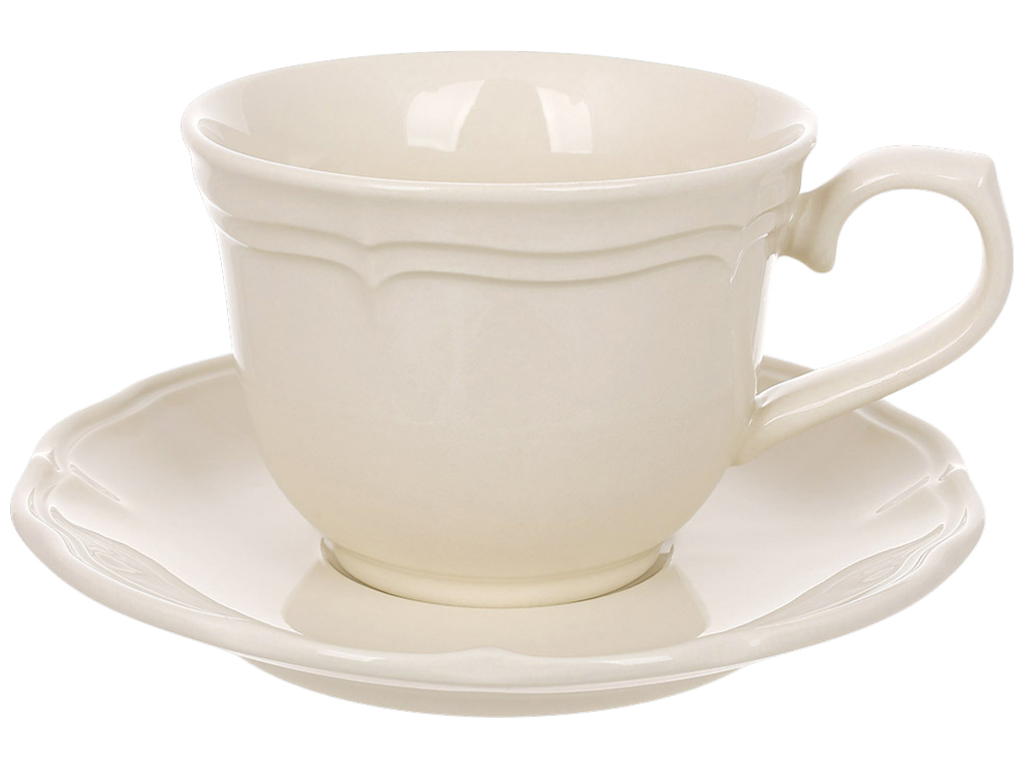 Чашка з блюдцем порцелянові Provence Beige, 250мл