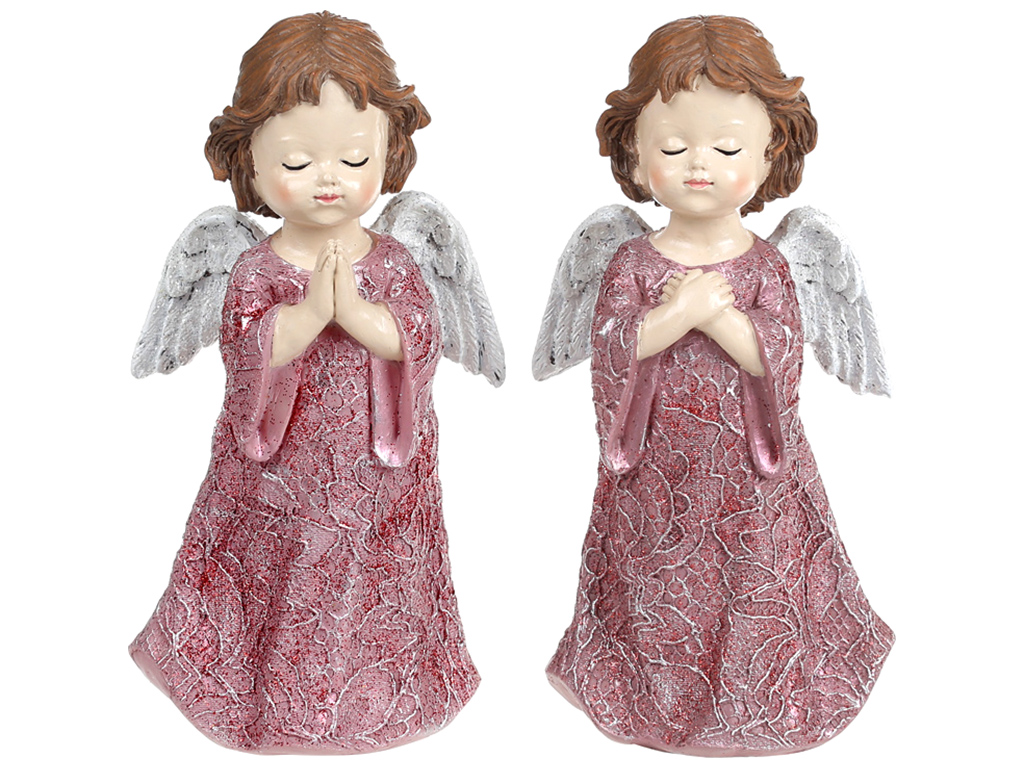 Декоративная статуэтка Ангелочек, 16,5см, 2 дизайна, цвет – пурпурный